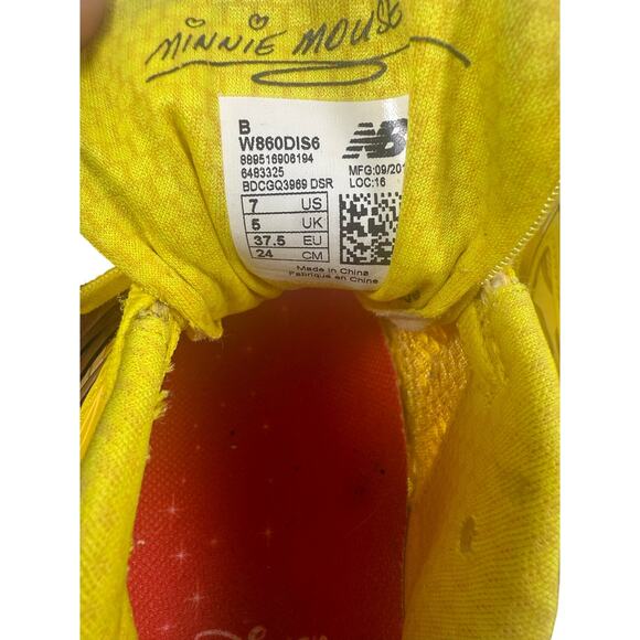 New Balance 860v6 Disney Run 2016 Minnie Mouse Women's Running Shoes Size 7 - Picture 4 of 5